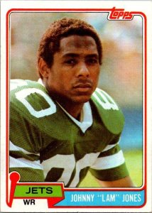 1981 Topps Football Card Johnny Lam Jones New York Jets sk10299