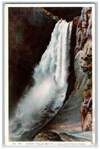 Yellowstone Park Wyoming WY Postcard Great Falls Waterfalls View Haynes Photo