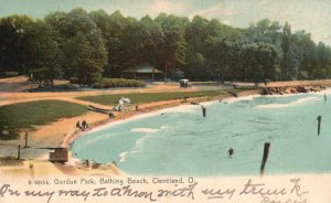 Vintage Postcard 1906 Gordon Park Relaxing Place Bathing Beach Cleveland Ohio OH