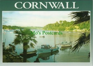 Cornwall Postcard - View of Boats on The Helford River RR10658