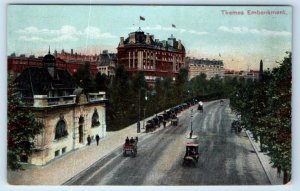 LONDON Thames Embankment ENGLAND UK Postcard