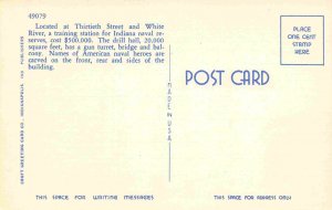 Naval Armory Indianapolis Indiana linen postcard