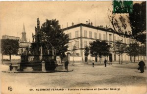 CPA CLERMONT-FERRAND Fontaine d'Amboise et Quartier général (460434)