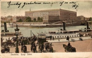 Sweden Stockholm Royal Palace Vintage Postcard 08.70 