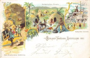 BERLINER TRANSVAAL SOUTH AFRICA GOLD MINE EXPOSITION (1897) ETHNIC POSTCARD 1899