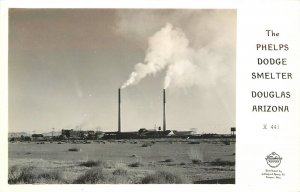 Postcard RPPC Arizona Douglas Phelps Dodge Smelter Frasher X441 23-2333