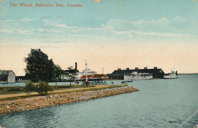 Steamer at the Wharf at Belleville, Ontario, Canada - pm 1915 - DB