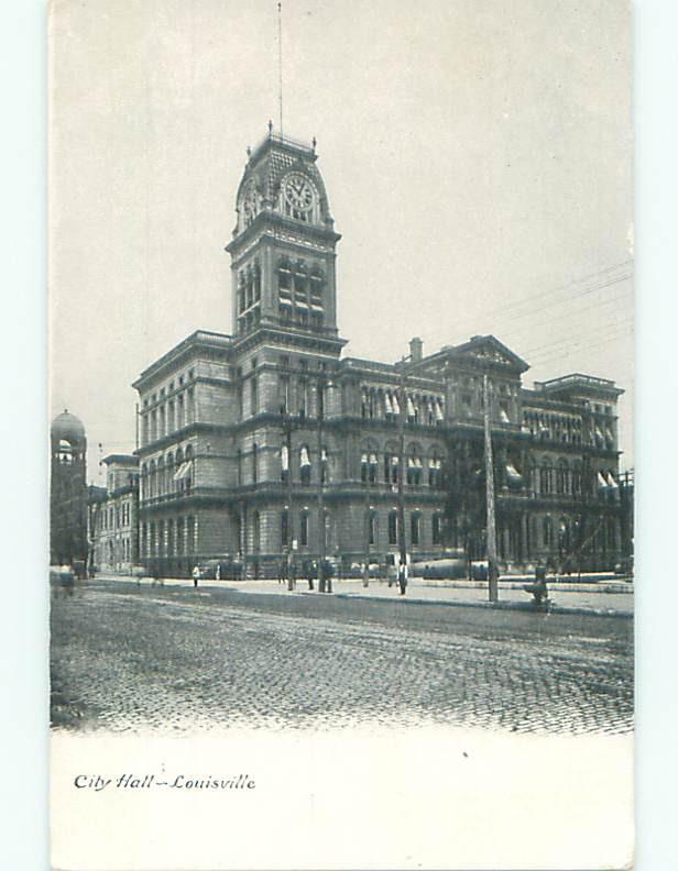 Unused Pre-1907 CITY HALL Louisville Kentucky KY n5674