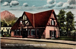 Banff Alberta The Homestead Hotel & Bungalows AB Textured Novelty Postcard H50