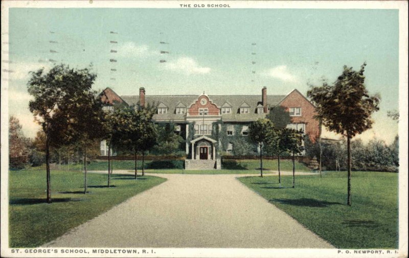 Middletown RI St. George's School c1910 Detroit Publishing Postcard #2