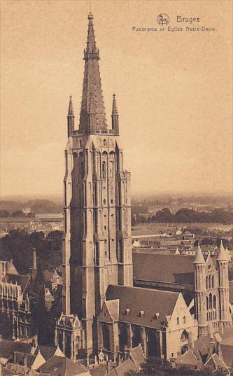 Belgium Bruges Panorama et Eglise Notre-Dame