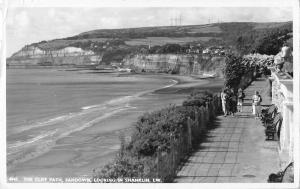 BR67449 shanklin isle of wight real photo the cliff path sandown  uk 14x9cm