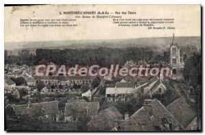 Old Postcard Montfort L'Amaury View Des Tours