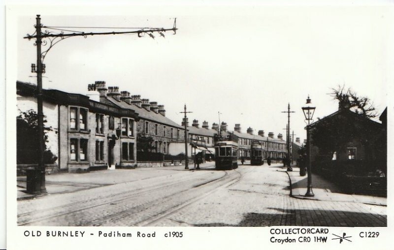 Lancashire Postcard - Old Burnley - Padiham Road c1905  - BH110