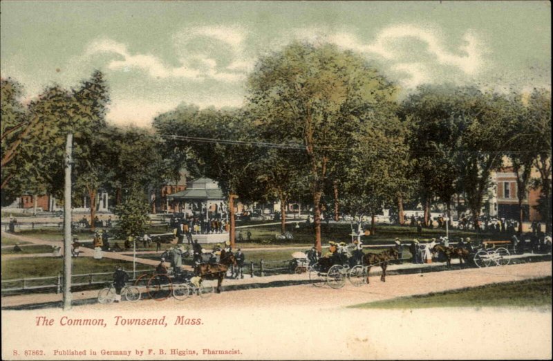 Townsend Massachusetts MA The Common c1910 Vintage Postcard