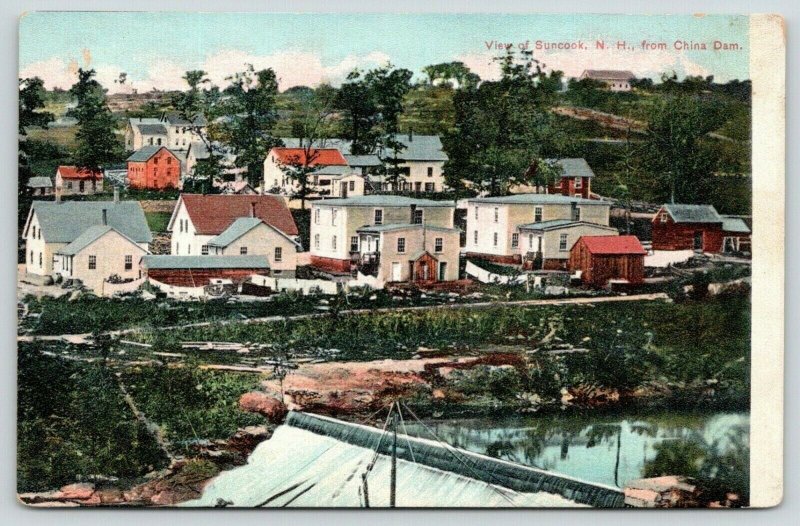 Pembroke Allenstown~Suncook New Hampshire~China Dam~Homes On River~Skyline~1908 