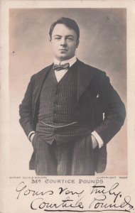 Courtice Pounds Opera Tenor Old Shakespeare Actor Hand Signed Photo Postcard