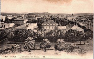 Tunisia Tunis La Résidence à vol d'oiseau Vintage Postcard C158