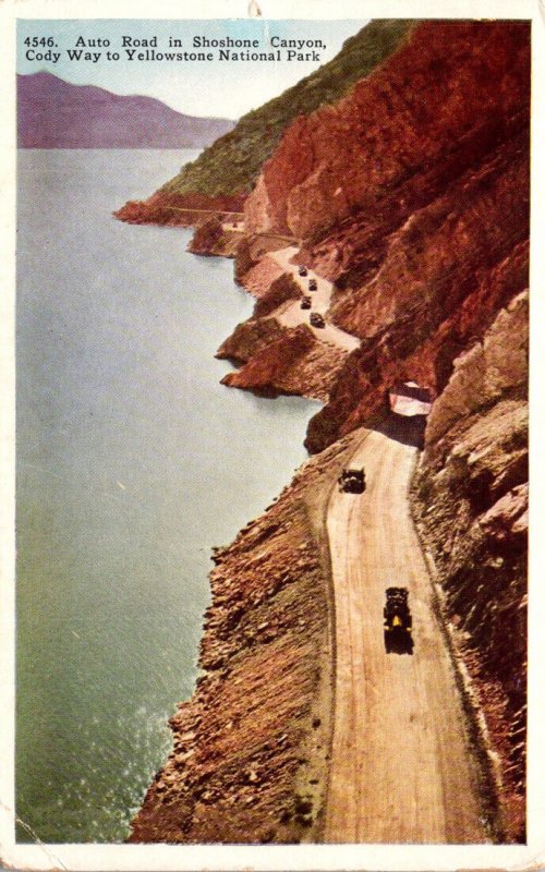 Auto Road In Shoshone Canyon Cody Way To Yellowstone National Park 1937