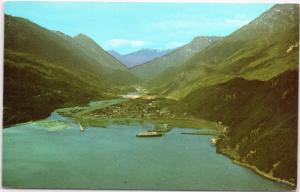 postcard - aerial, Skagway, Alaska