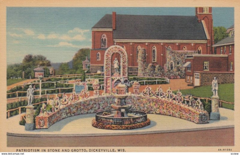 DICKEYVILLE, Wisconsin, 1930-40s; Patriotism in Stone and Grotto