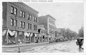 Indian Orchard Massachusetts Main Street Vintage Postcard JJ649664