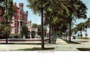 Chicago, Illinois - A view of the houses on Lake Shore Drive - c1906