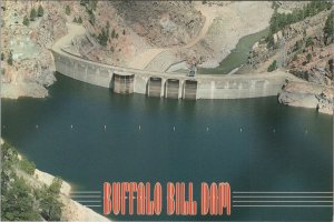 America Postcard - Wyoming, Buffalo Bill Dam, West of Cody RR17225