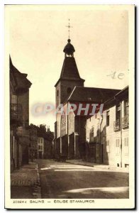 Old Postcard Salins Church St Maurice