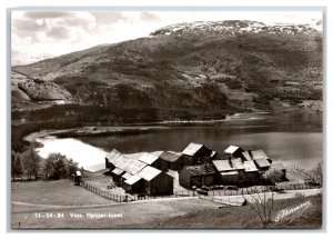 RPPC Birds Eye VIew Voss Folkemuseum Voss Norway UNP Postcard O21