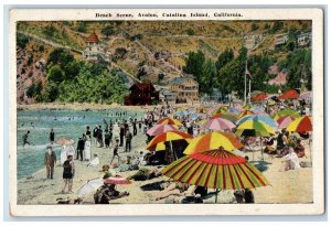 c1960s Beach Scene Avalon Catalina Island California CA Unposted People Postcard