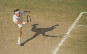 Roger Federer Victory Wimbledon Tennis Match Final Postcard