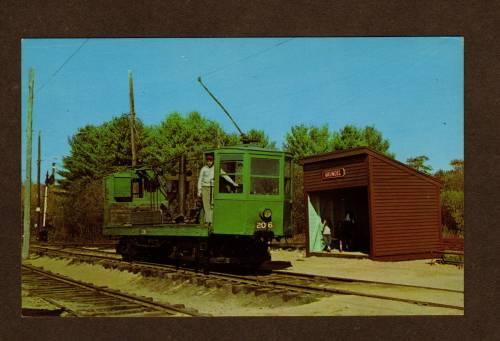 MA Boston Elevated Railway Railroad Train Trolley Repair Car Mass Postcard PC