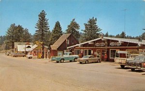 LP86 Running Springs California Postcard Old Cars truck 