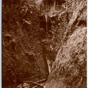 c1940s Shanklin Chine, Isle of Wight, England RPPC Scenic Ravine Real Photo A132