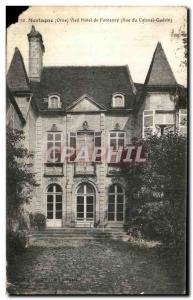 Postcard Old Mortagne Old Street Hotel Fontenay Colonel Guerin