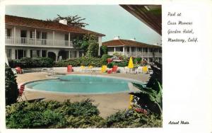Casa Muncas Garden Hotel 1930s Monterey California RPPC real photo 10447 pool