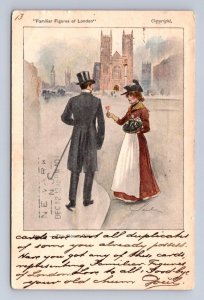 FLOWER VENDOR LONDON ENGLAND TO NEW JERSEY POSTCARD EXCHANGE 1901