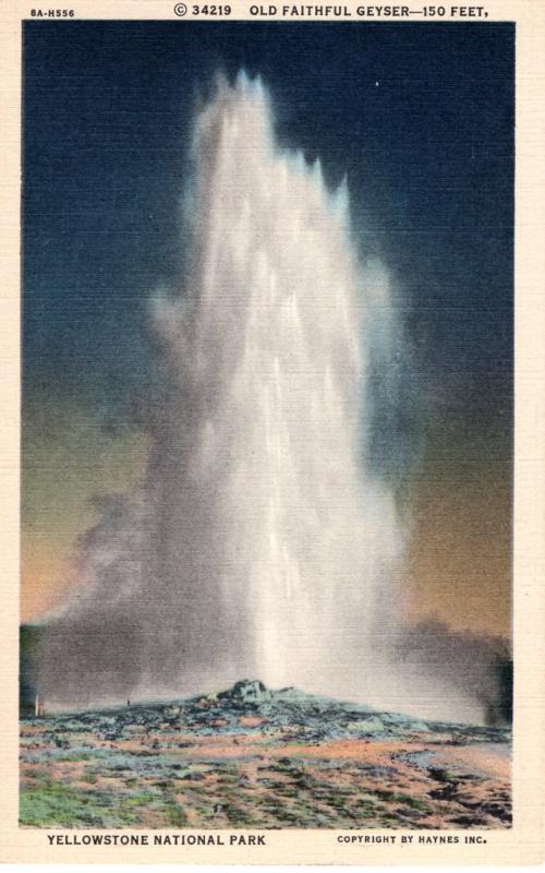 YELLOWSTONE NATIONAL PARK.   Haynes Linen Series. 34219.