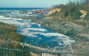 Oregon Coast Boiler Bay Birdseye View 1959 Chrome Postcard Unused