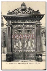 Old Postcard Paris The gate of the Palace of Justice