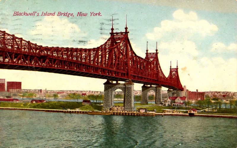 NY - New York City. Blackwell's Island Bridge    (creases)