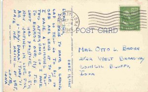 Medical Laboratories University of Iowa Iowa City IA 1945 linen postcard