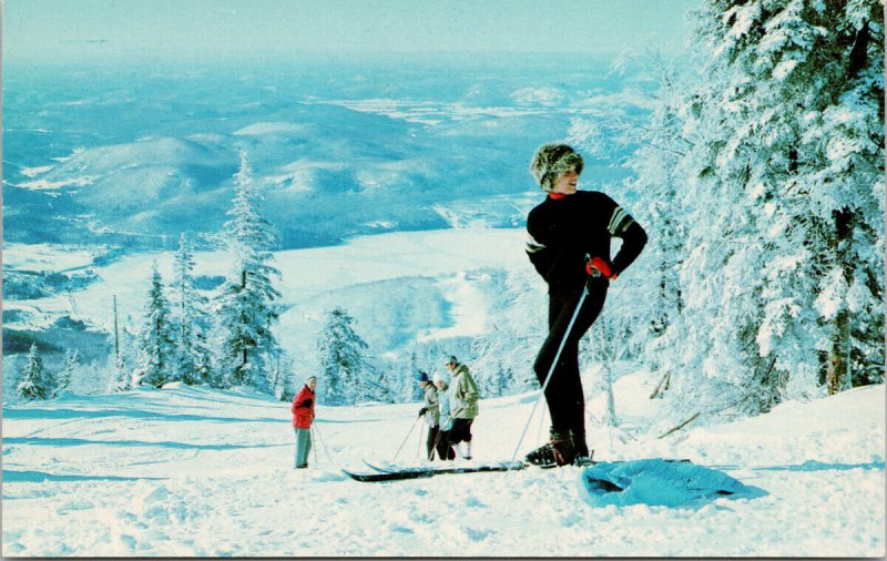 Skiing Canada Vacation Paradise Unused Vintage Postcard F17