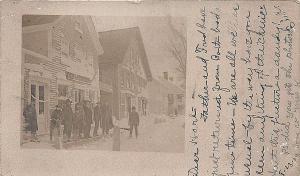 Limerick ME Store Front's in 1904 RPPC Postcard