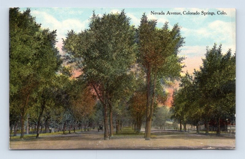 Nevada Avenue Street View Colorado Springs CO UNP DB Postcard Q1