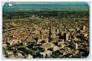 1964 Air View Downtown Metropolis Rockies Exterior Denver Colorado CO Postcard