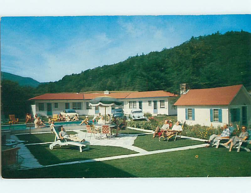 Unused 1950's OLD CARS & MITCHELL MEADOW MOTEL Andover New Hampshire NH s6027