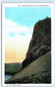 *Swallows Nest Rock Snake River Blasting Irrigation Ditch Idaho Postcard A18