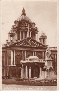 RP: BELFAST, Northern Ireland, 1930-50s; Main Entrance, City Hall